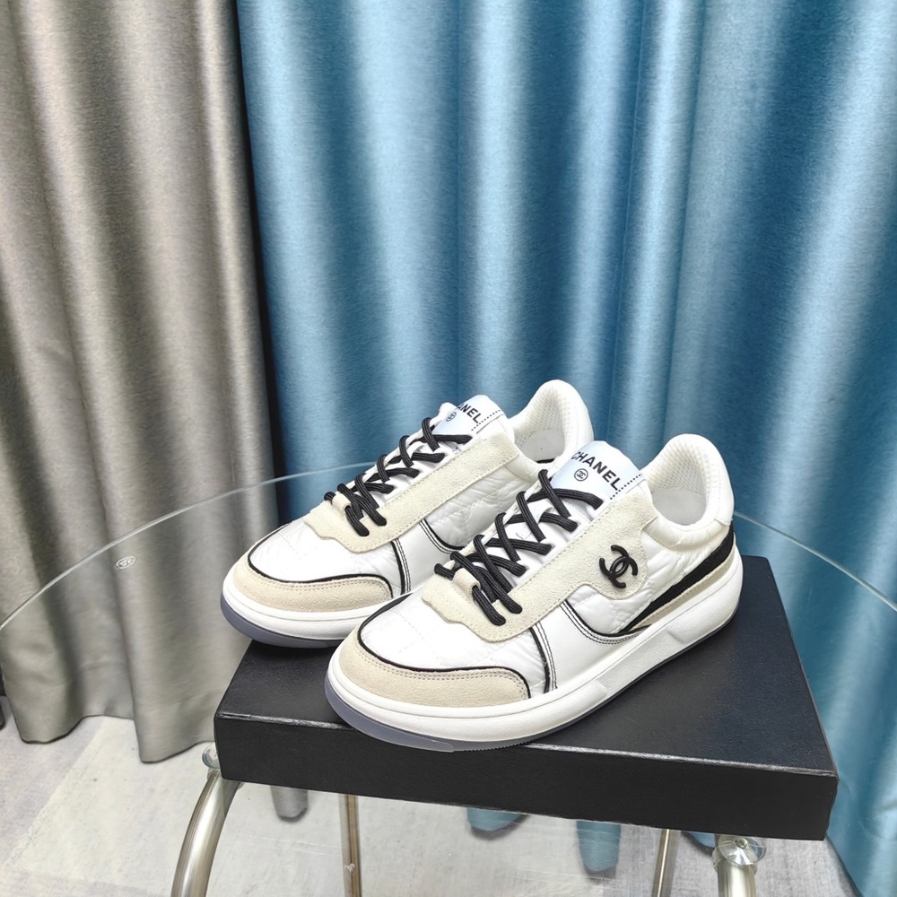 CHANEL Women’s Black and White Casual Sneakers - Picture 5 of 9